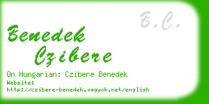 benedek czibere business card